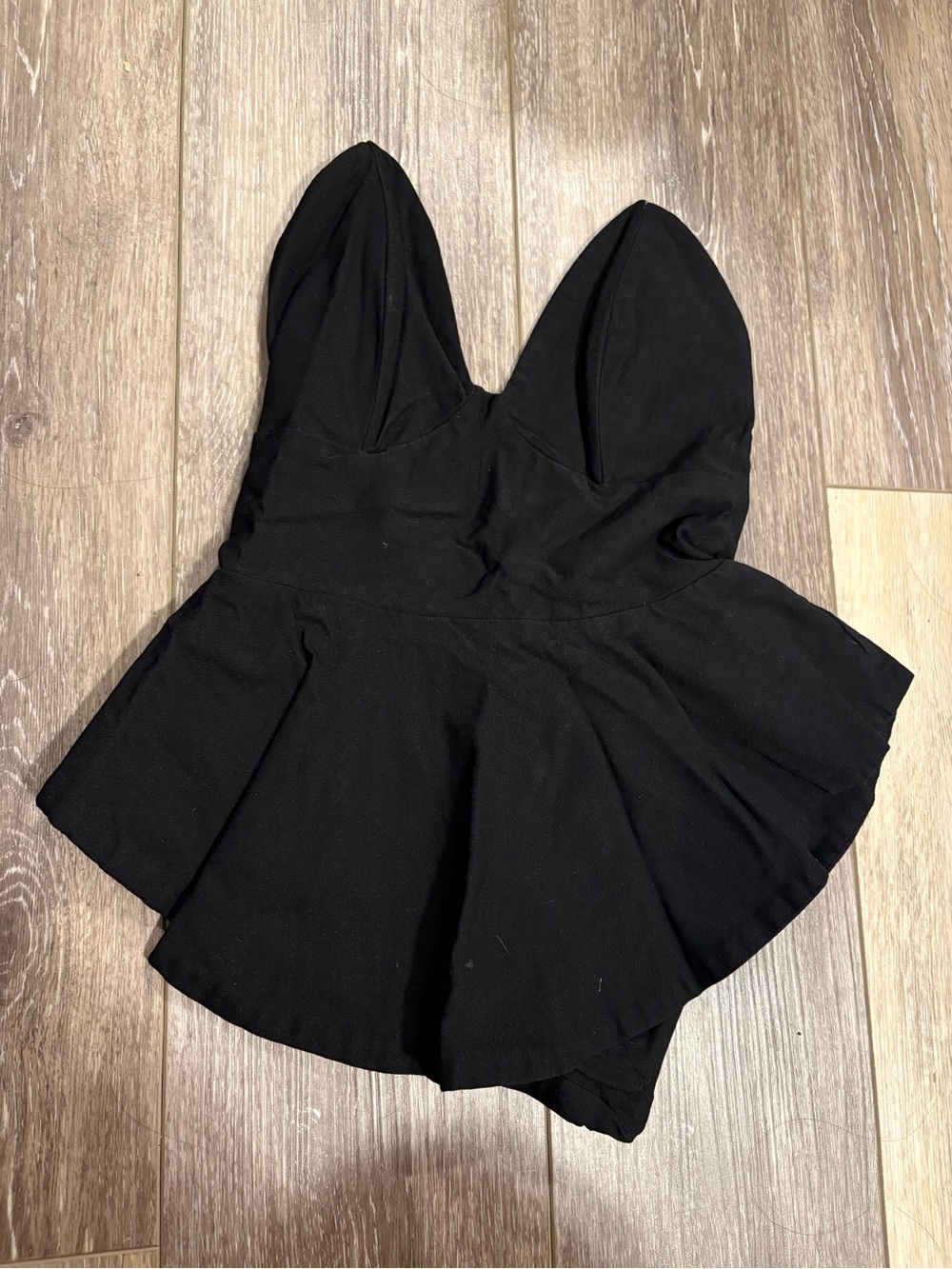 Tobi Black Peplum Bustier Camisole